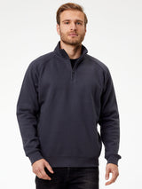 FELPA CON MEZZA ZIP BS NECK SWEAT UOMO