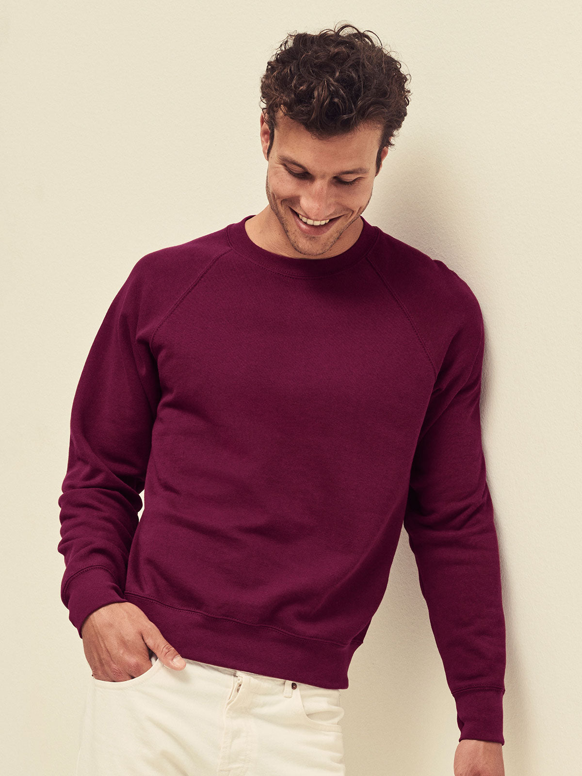 FELPA GIROCOLLO FRUIT OF THE LOOM CLASSIC RAGLAN SWEAT UOMO