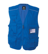 GILET UOMO DA LAVORO MULTITASCHE CON LOGO RICAMATO LATO CUORE