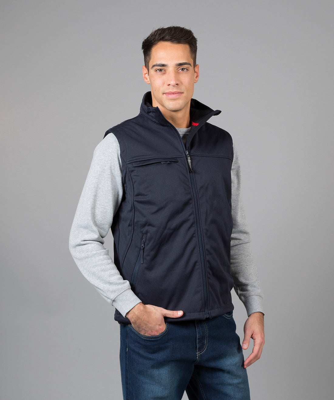 GILET IN SOFTSHELL DA LAVORO IMPERMEABILE JRC ASPEN UOMO