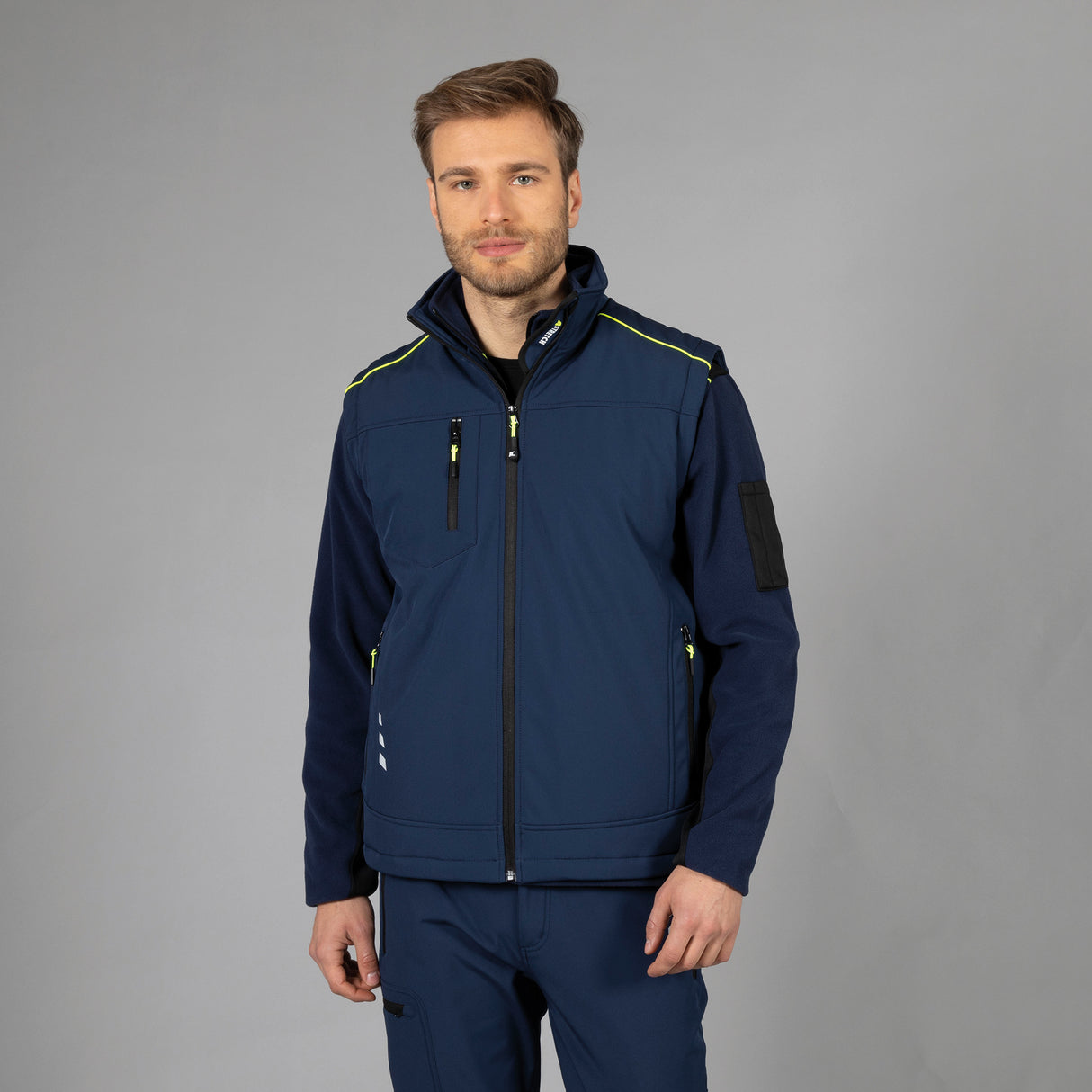 GILET IN SOFTSHELL DA LAVORO IMPERMEABILE IMBOTTITO JRC BORMIO UOMO