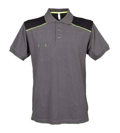 POLO DA LAVORO A MANICA CORTA ELASTICIZZATA JRC BORDEAUX UOMO