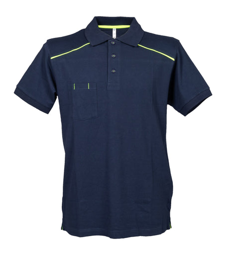 POLO DA LAVORO A MANICA CORTA ELASTICIZZATA JRC BORDEAUX UOMO