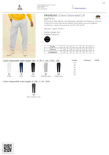 PANTALONE TUTA FRUIT OF THE LOOM 640260 ELASTICATED CUFF JOG PANTS UOMO